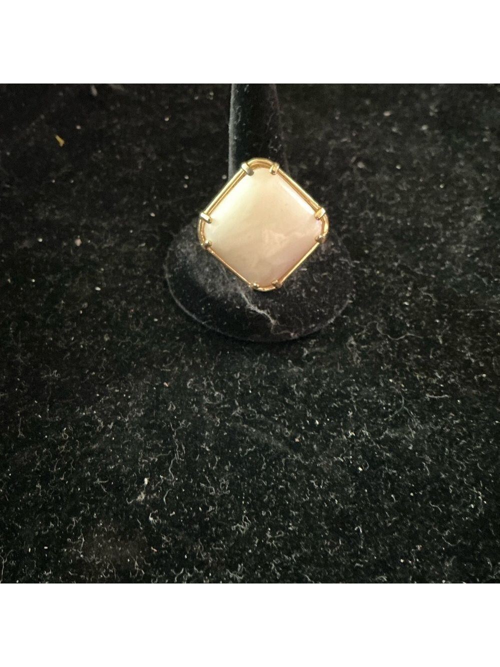 Fire Opal Ring Gold Metal Setting Vintage Artisan